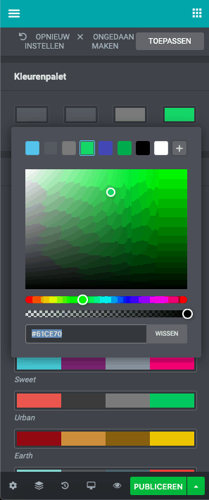 kleuren SYSitor zonder CSS