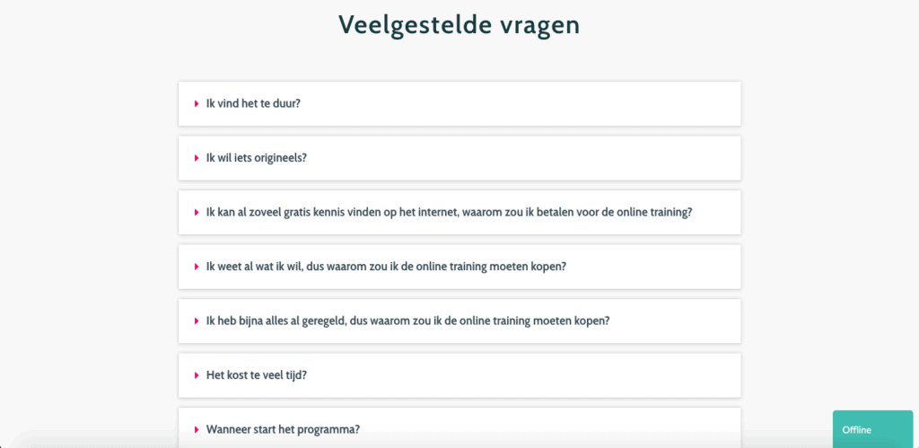 voorbeeld veelgestelde vragen