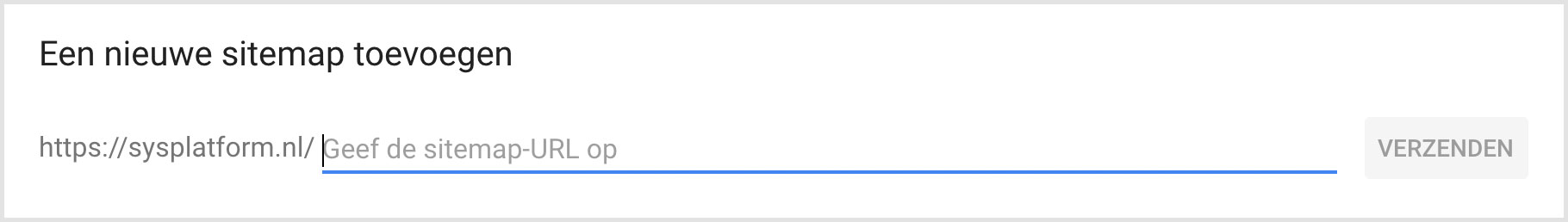 Google Search Console: sitemap toevoegen